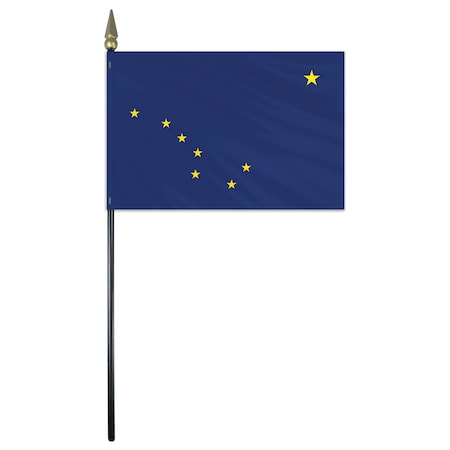 Global Flags Unlimited Alaska Stick Flag 4"x6" E Gloss 200082